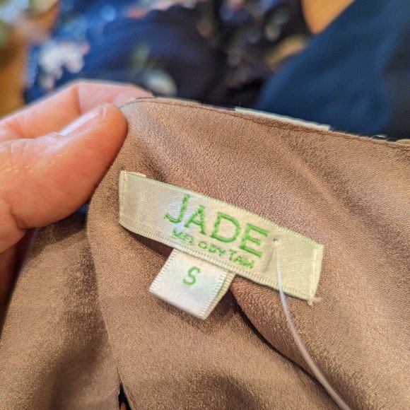 Jade by Melody Tam Leopard Shift Dress Size Small 3/4 Flaired Ruffle Sleeves - Picture 5 of 6